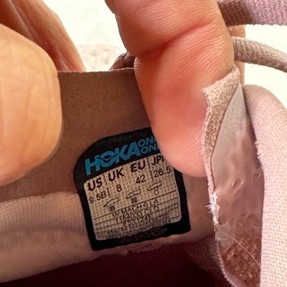 Hoka One One Mach 6 Running Shoes Sneakers Pearl Womens Size 9.5 B - Picture 11 of 11